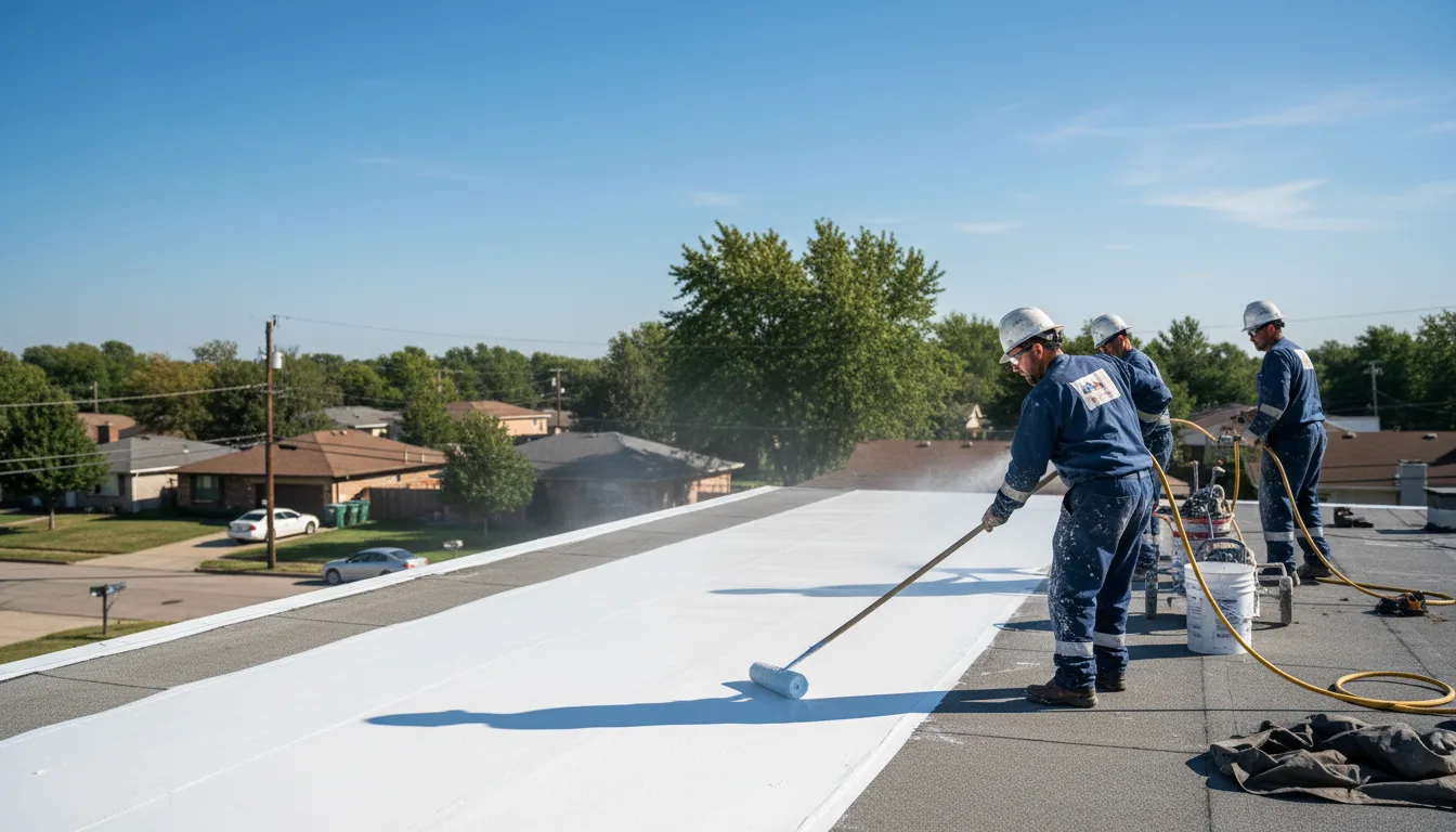 Commercial roof coating in Albion, IL near me